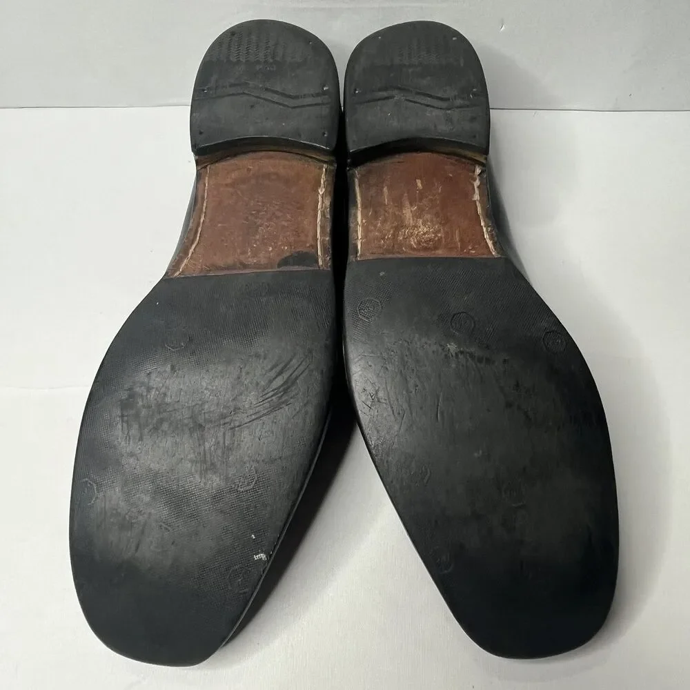 Hugo Boss  Black Leather  Derby Dress Shoes Mens Size 13 PLS READ
